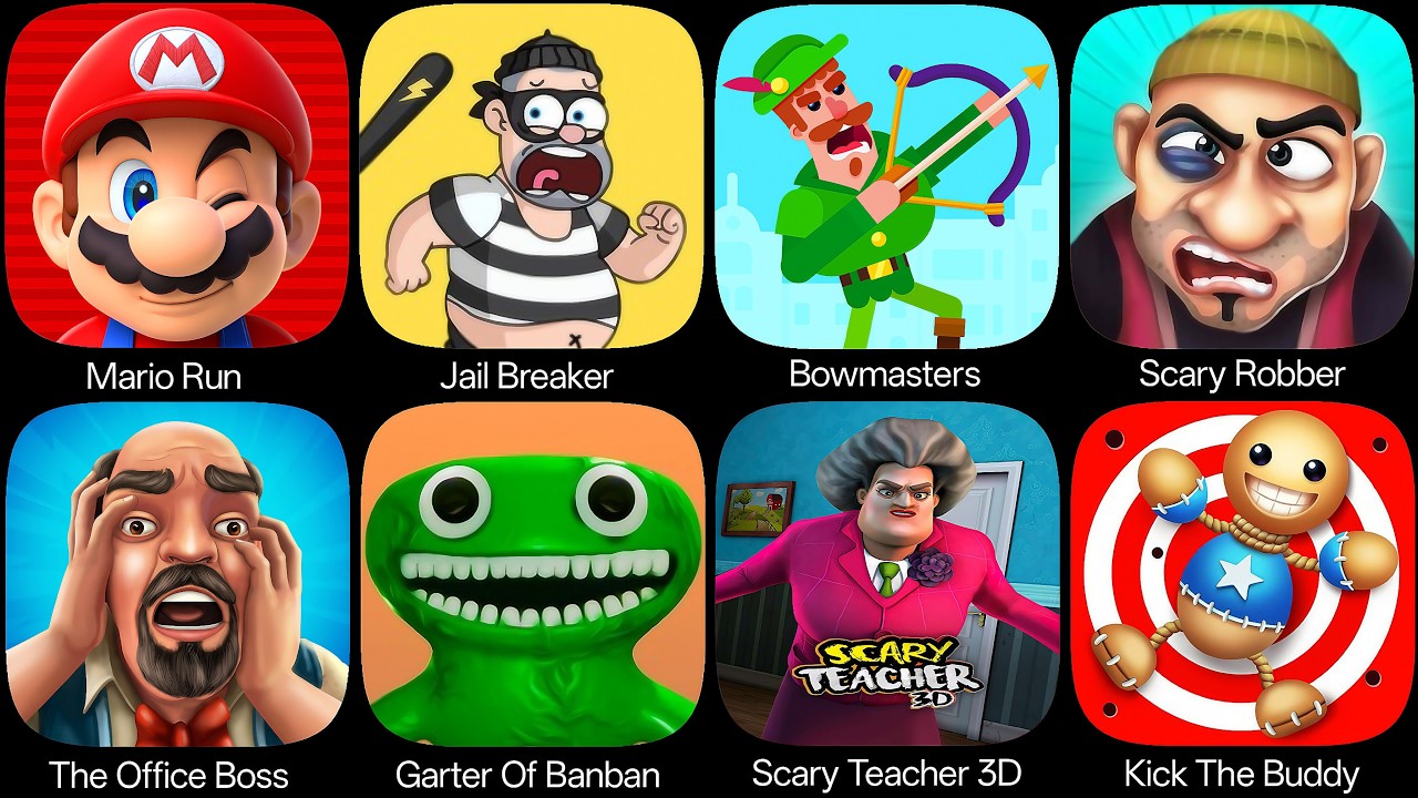 Gramic Monster Scary survival,Kick The Buddy,Minecraft,Emoji Puzzle,Survival Story,Bowmasters,HCR 2