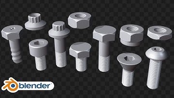 Create Nuts and Bolts with Blender