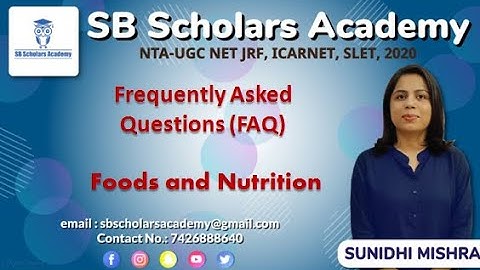 Frequently Asked Questions|| Food Science and Nutrition|| NTA UGC NET HOME SCIENCE|| 2020