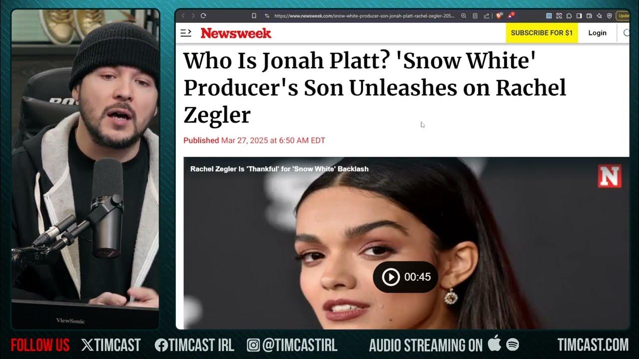 Snow White Producer's Son SLAMS Rachel Zegler For BOMBING Film, Snow White #8 LOWEST RATED On IMDB - YouTube
