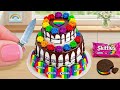 Mini Rainbow Oreo Cake Recipe 🌈🍫 | Satisfying Mini Cake Decorating and ASMR by Tiny Food