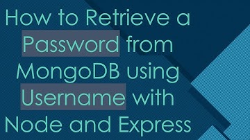 How to Retrieve a Password from MongoDB using Username with Node and Express