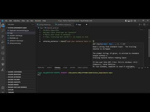 A Sentence Reverser Program built with Python #python #software # ...