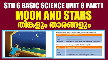 STD6 Basic Science Unit 8 |Moon And Stars Part 1Kite Victers Worksheet|Umakkutty