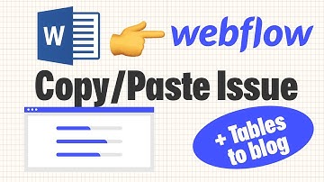 Webflow Copy and Paste Issue Fixed Plus Add Tables to Webflow Blog