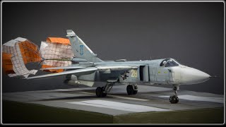 : Su-24M Trumpeter 1/72 on landing [full video build](ukr sub)