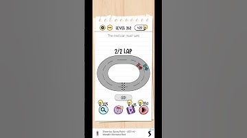 Brain Test Level level 262 Walkthrough Solution The red car must win.