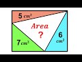 95 failed to solve the puzzle  can you find area of the white triangle  math maths  geometry