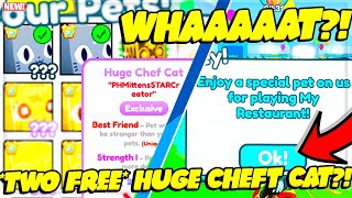 😱 *I GOT *2 FREE HUGE CHEF CAT! GIVING ONE, SO YOU DON'T NEED TO GRIND 100K CUSTOMERS ANYMORE!* 😏😏😏