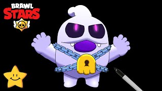 How To Trace Ghost Squeak 👻 | Brawl Stars | New Skin | Brawloween