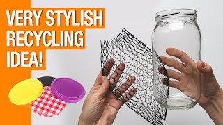 Super Recycling Idea with Glass Jar! 💛💜 Everyone Will Ask How You Did It!