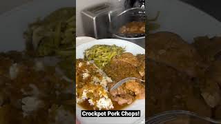 Delicious Crockpot Pork Chops! 🤍 #diy #viral #tiktok #fyp #youtube #food #dinner #crockpot