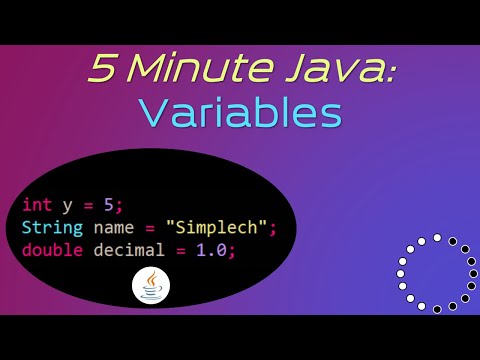Variables in Java - 5 Minute Java