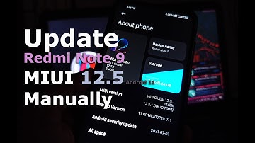 Redmi Note 9 (Merlin) : Update MIUI 12.5 Android 11 Official Stable || How to Update Manually