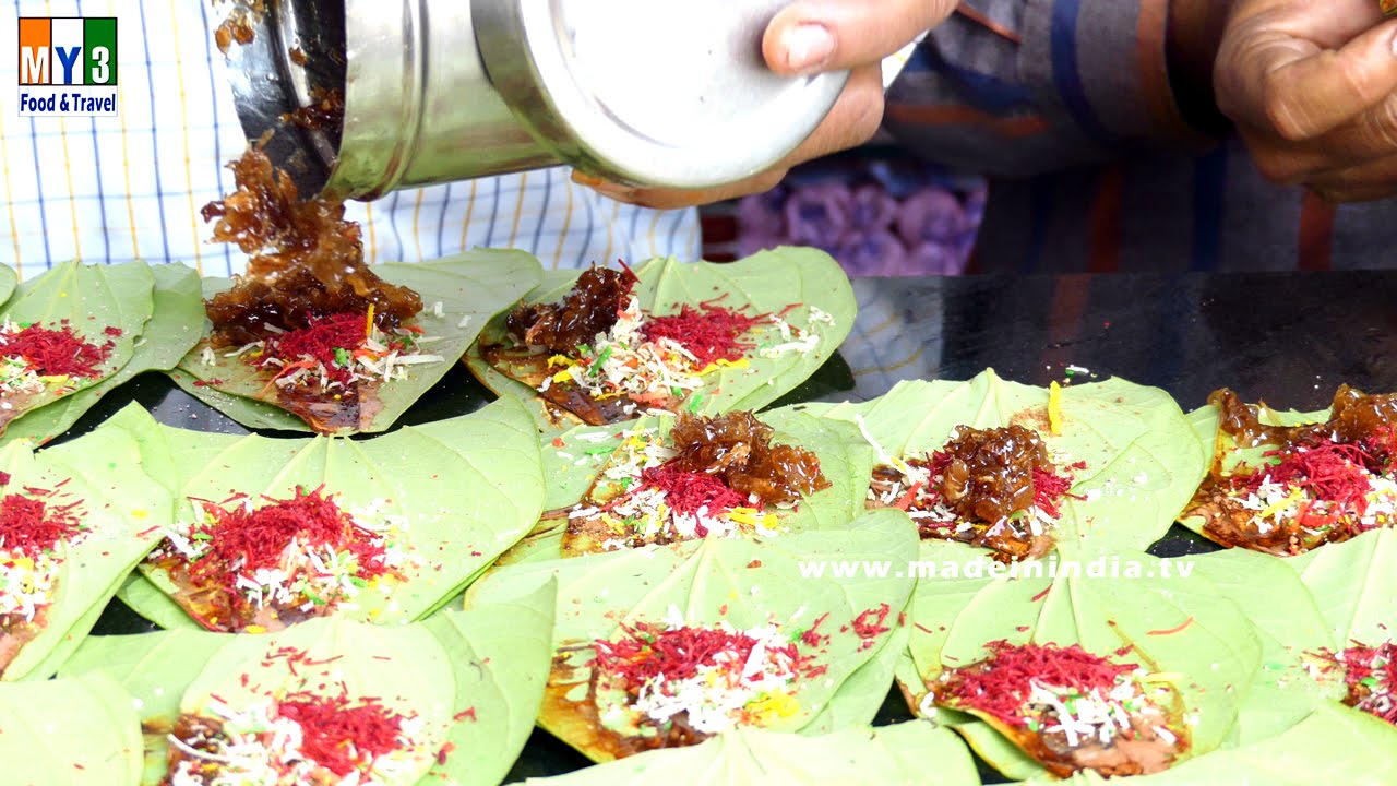 MAKING 40 Sweet Paans | ANDHRA STREET FOOD | INDIAN STREET FOODS | 4K VIDEO street food