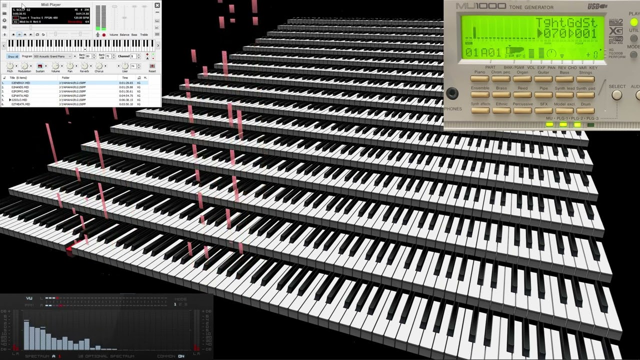 YAMAHA PLG150-PF demo with MU1000 - YouTube