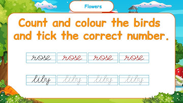 Pre-Primer EVS Lesson | Every Page Explained for Kids | evs for kids | Trace and write the flowers