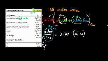 ECONOMETRICS | Log Linear Model