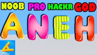 NOOB vs PRO vs HACKR vs GOD IN TYPE SPIN 2021 GAME ios Android gameplay screenshot 3