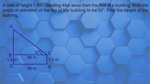 Question 8 || Trigonometry - Height & Distance || Class 10 || C. Maths