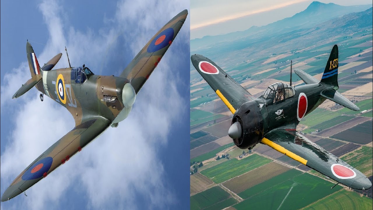 👑 Spitfire Mk2 vs. A6M3 Zero Ai vs AI Dogfight gunshipsequelww2 