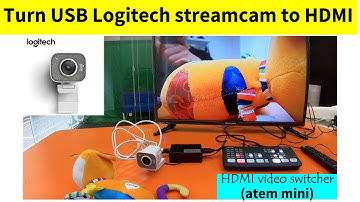 Logitech streamcam with HDMI video switcher ATEM MINI | Turn USB Logitech webcam into HDMI