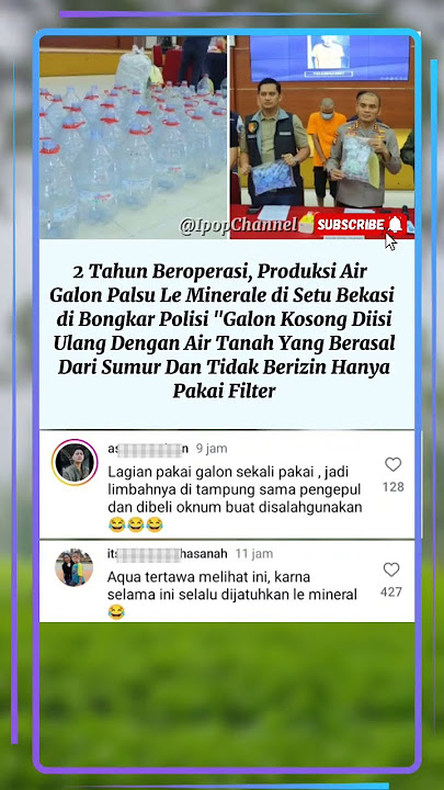 Produksi Galon Le Minerale Palsu Berhasil di Bongkar Polisi #viralshort #trendingshorts #fyp  #news