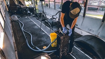 How to Remove Rear Heater on a School Bus // Skoolie Conversion