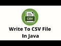 Write To CSV File in Java using Open CSV Library Write All method