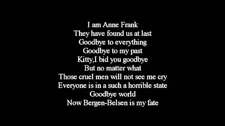 I am Anne Frank (by Angelique Goodwin)