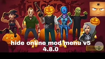 ✔️hide online mod menu v5 4.8.0 🔥free download mod menu no ban 😊