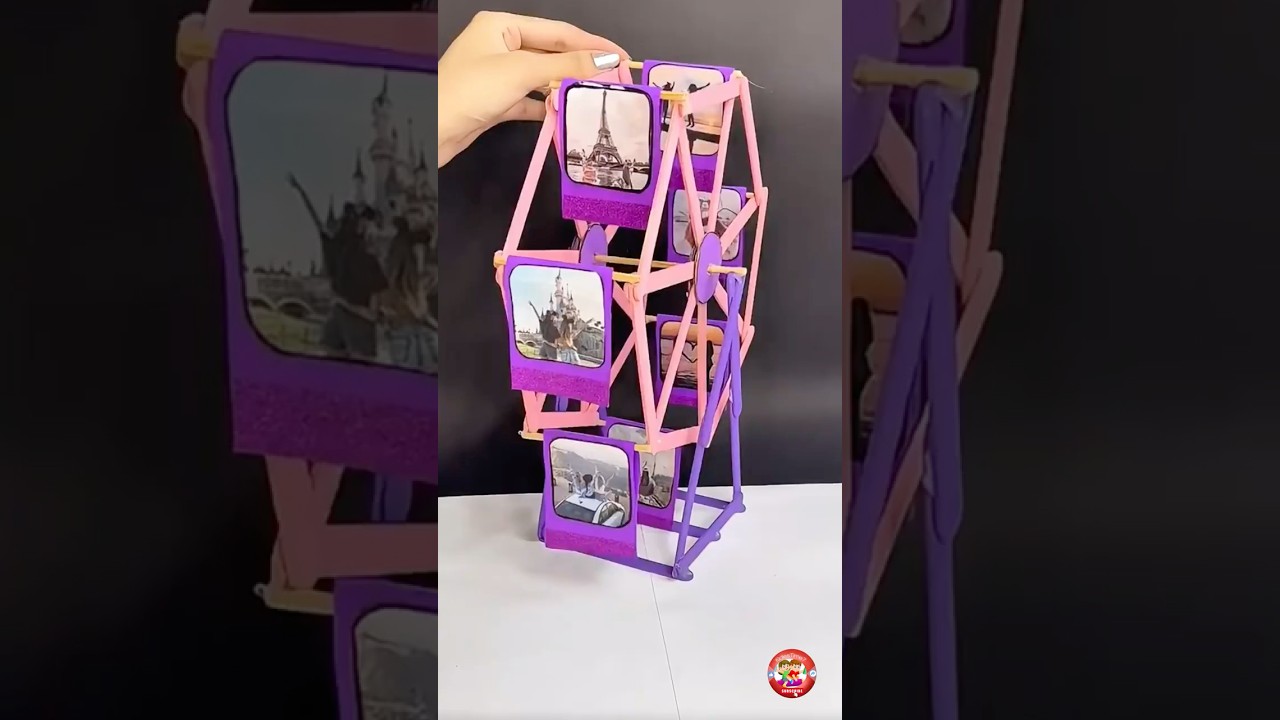 How to Make a Beautiful Merry-Go-Round Swing with Popsicle Sticks & Cardboard | DIY Craft and Ideas