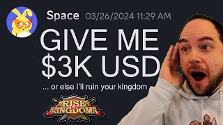 Kingdom Held Hostage For 3K Usd Unreal Drama Rise Of Kingdoms Old