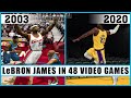LeBRON JAMES evolution in 48 video games