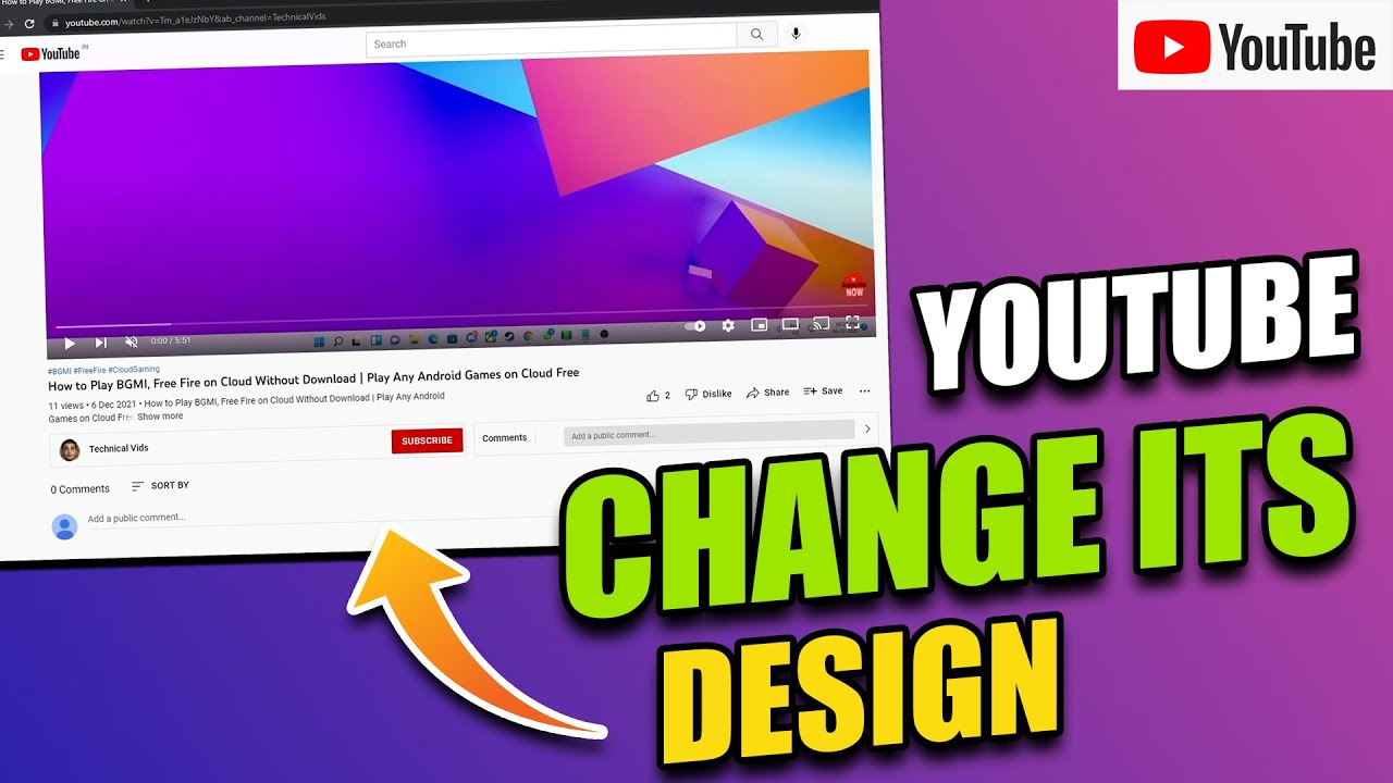 YouTube Changed its Design YouTube New Layout Subscribe, Comment