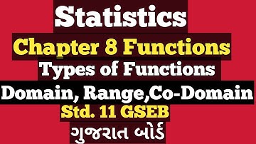 Std. 11 Statistics functions  chapter 8 Types of functions illustrations
