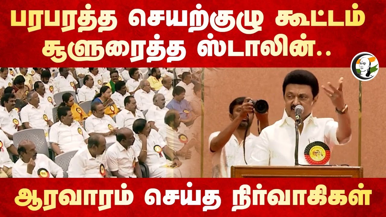 பரபரத்த செயற்குழு கூட்டம்.. சூளுரைத்த MK Stalin.. DMK Meeting | Udhayanidhi | Kanimozhi | Chennai