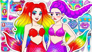 Paper Diy Kpop Demon Hunters Rumi Skincare Makeup Blind Bag Unboxing Asmr Rainbow Mira Mermaid