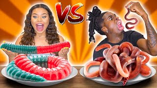 REAL FOOD VS GUMMY FOOD CHALLENGE