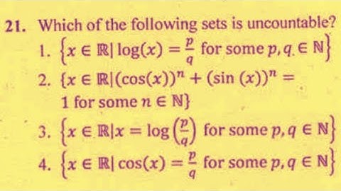 CSIR NET JUNE 2019 Q.no 21 Part -B Set -A | Countable | Uncountable |