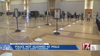 Police not allowed at polls as early voting starts in NC on Thursday