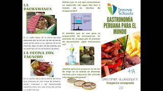Tríptico Gastronomía Peruana para el Mundo