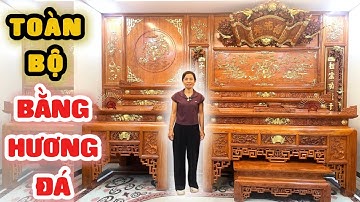 Dùng Bền Lâu : Vách Phòng Thờ Gỗ Hương Đá Kết Hợp Bàn Thờ Gia Tiên - Bàn Thờ Phật