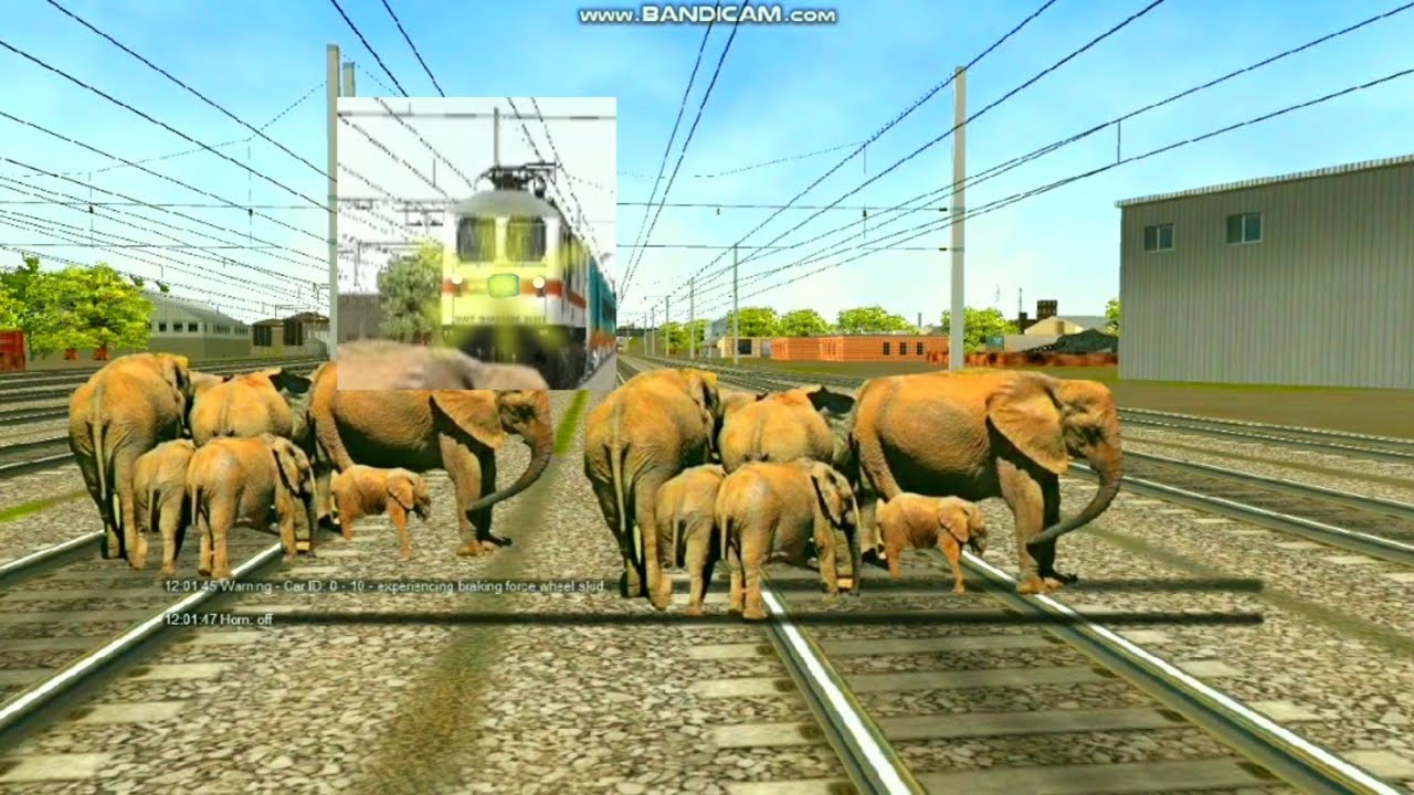 Crazy Elephant Stop the Train & Escape in Indian Railways Simulator !! Mst Open Rails