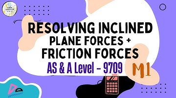 INCLINED PLANES RESOLVING FORCE + FRICTION FORCRS | M1 | MECHANICS | AS & A Level  | Nubeer