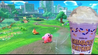 Kirby tries the Grimace shake