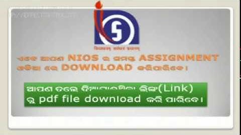 NIOS DELED Assignment ( Odia language 502,503)