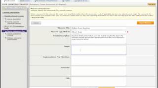 Editing Your Course Assessment Plan in Taskstream