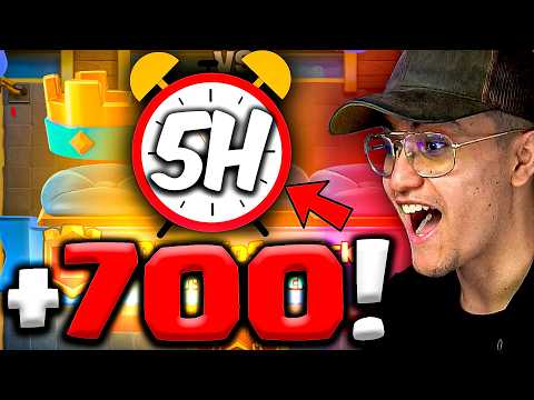 PUSHING +700 MEDALS (5H!) in TOP CLASH ROYALE!!! *SEASON END*