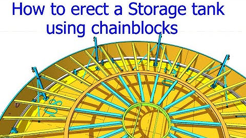 Storage tank Erection using chainblock